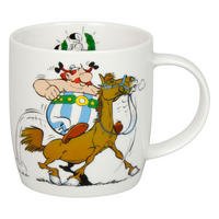 KAFFEEBECHER Asterix - Reiten - Naturfarben, Keramik (0.4L) - Könitz