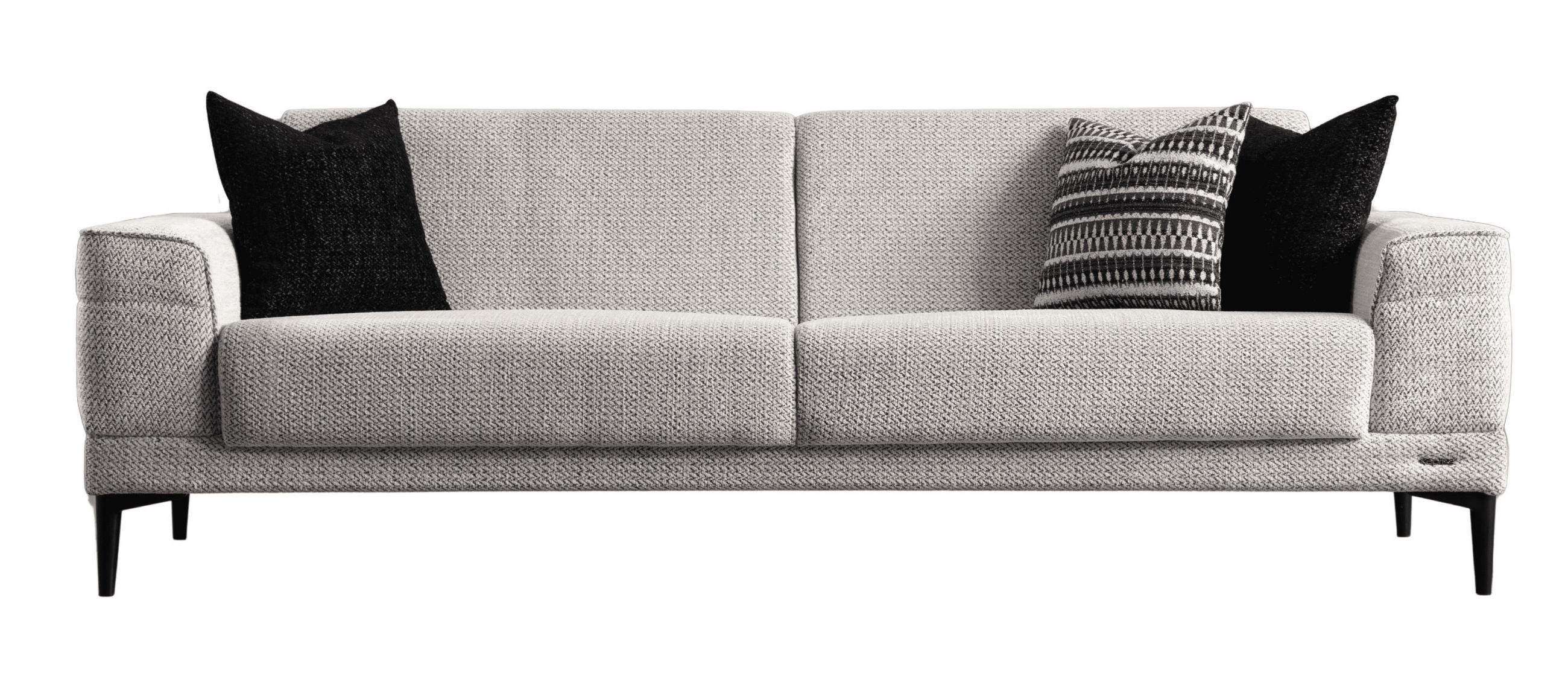 SOFA Ivory 3-Sitzer Grau - Grau, Kunststoff/Textil (230/78/90cm) - Villa Möbel