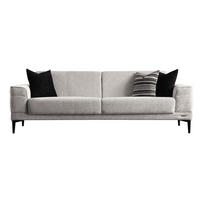 SOFA Ivory 3-Sitzer Grau - Grau, Kunststoff/Textil (230/78/90cm) - Villa Möbel