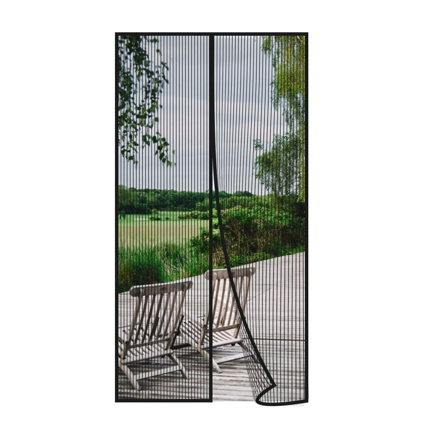 FLIEGENGITTER Tür Magnet 100 x 245 cm Schwarz - Schwarz, Textil (101.6/243.8/2.5cm)