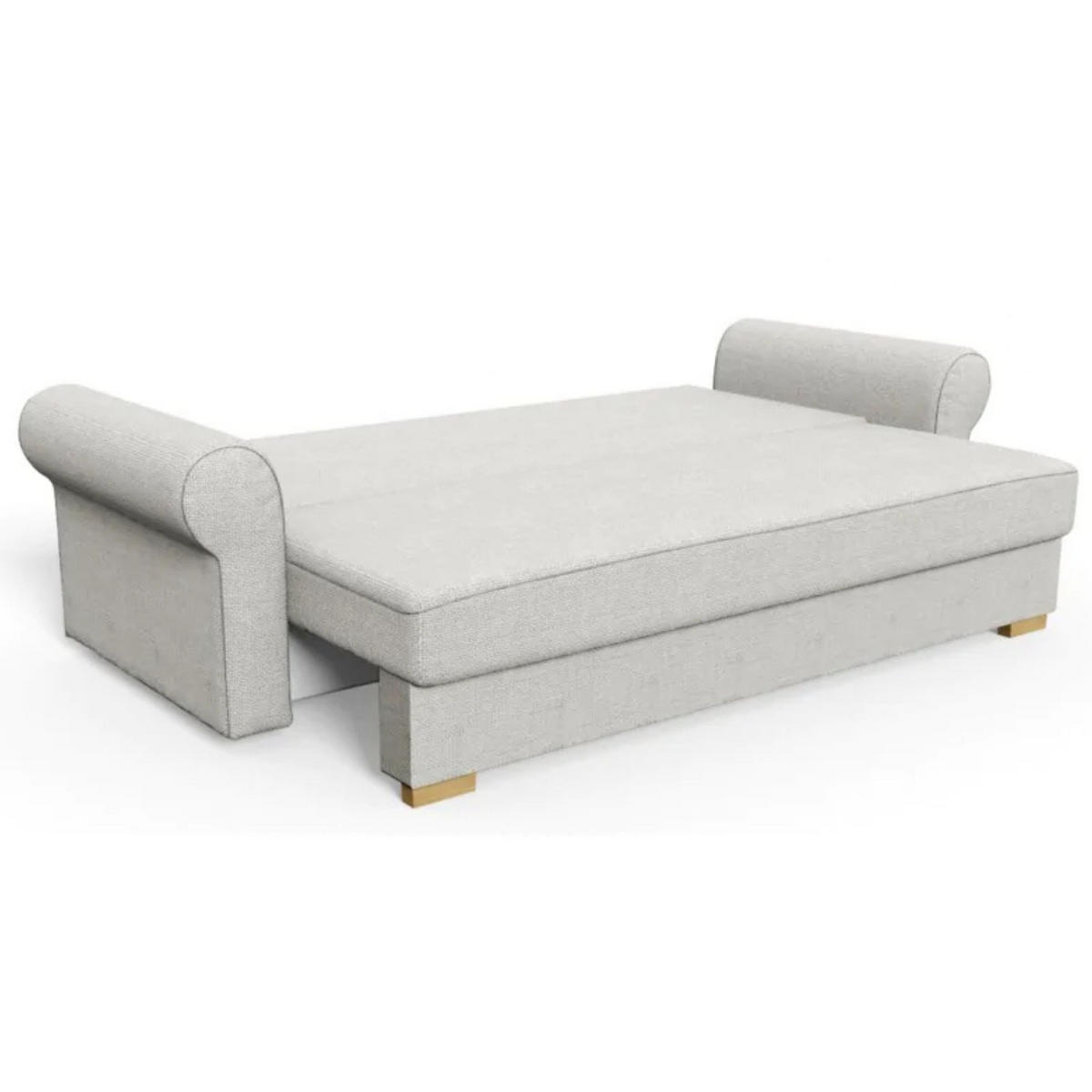SCHLAFSOFA INES, Sofa mit Schlaffunktion und Bettkasten, Farbe: Grau, Veloursstoff - Grau, Textil (237/90/85cm) - Sepro Meble