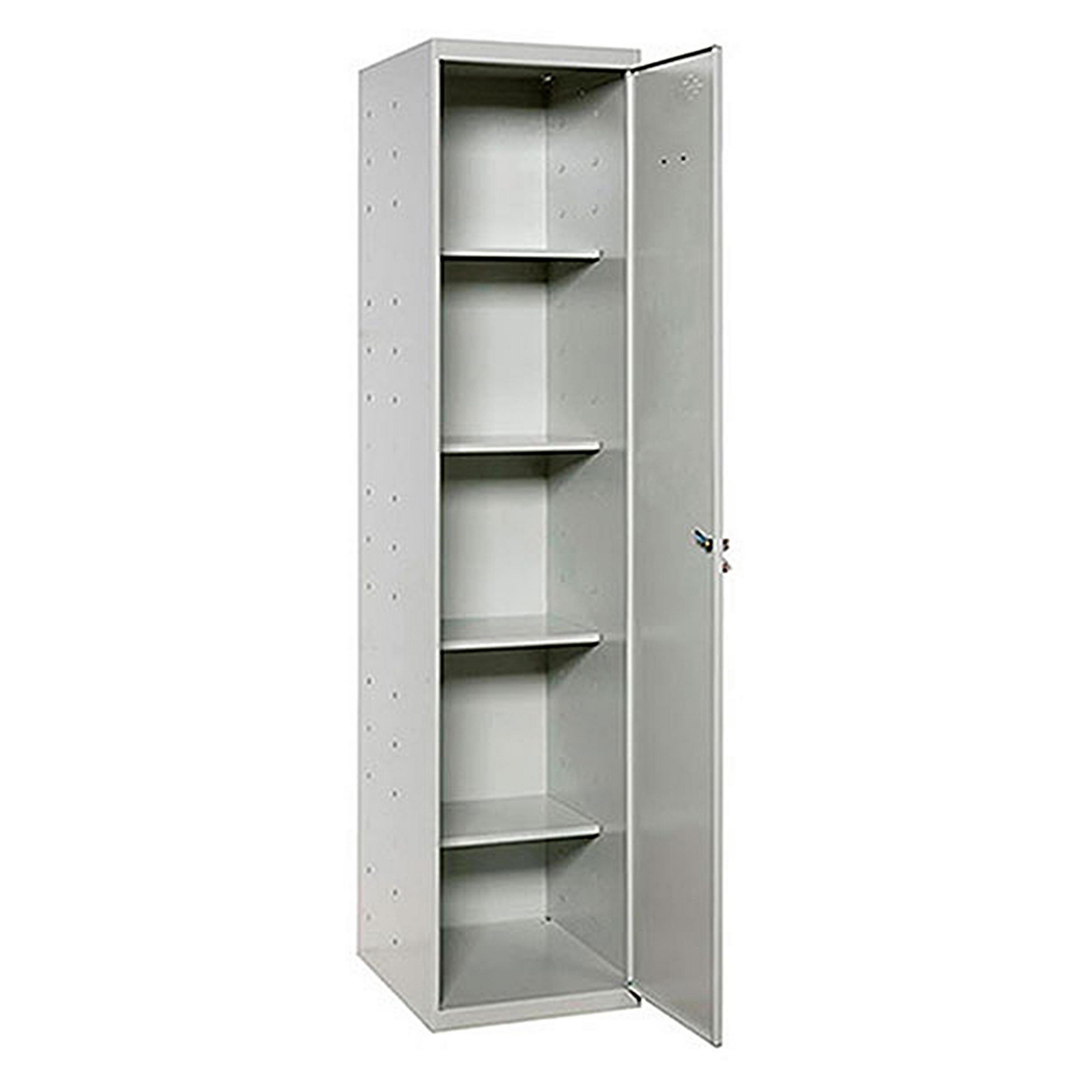 PUTZMITTELSCHRANK Amego HxBxT 180x40x40 cm 4x Fachboden Grau-Grau - Grau, Metall (40/180/40cm) - PROREGAL