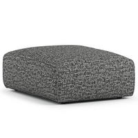 POLSTERHOCKER - Schwarz/Grau, Kunststoff/Textil (81/38/100cm) - home24