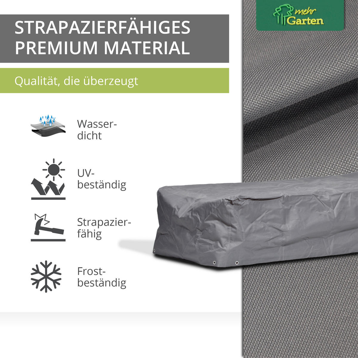 SCHUTZHÜLLE Gartenliege SHP-20005 - Grau, Kunststoff (210/40/75cm) - mehr Garten