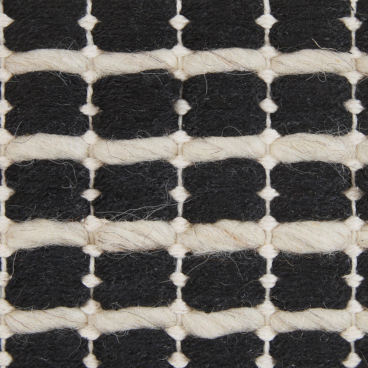 DEKOKISSEN 2er-Set Creme 45/45 cm Yoncali - Creme, Naturmaterialien/Textil (45/45cm) - Beliani