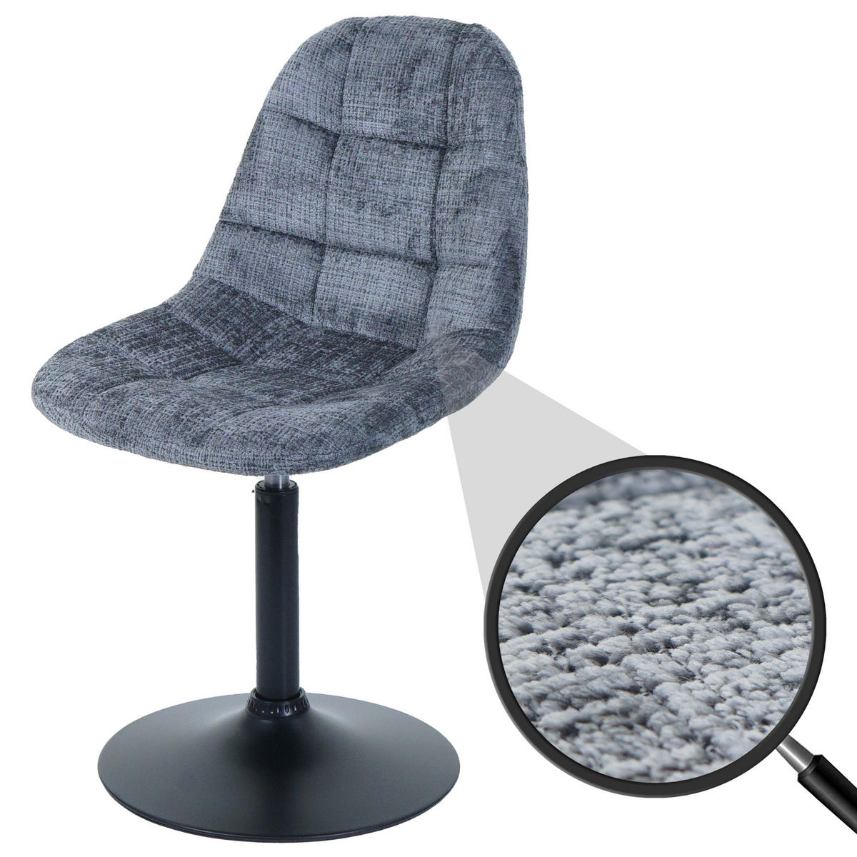 ESSZIMMERSTUHL Grau - Grau, Textil (47/83/43cm) - MCW