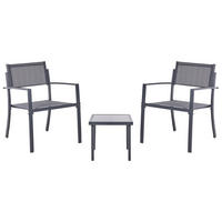 BISTRO-SET Metall Dunkelgrau Tavoleto - Dunkelgrau, Metall - Beliani