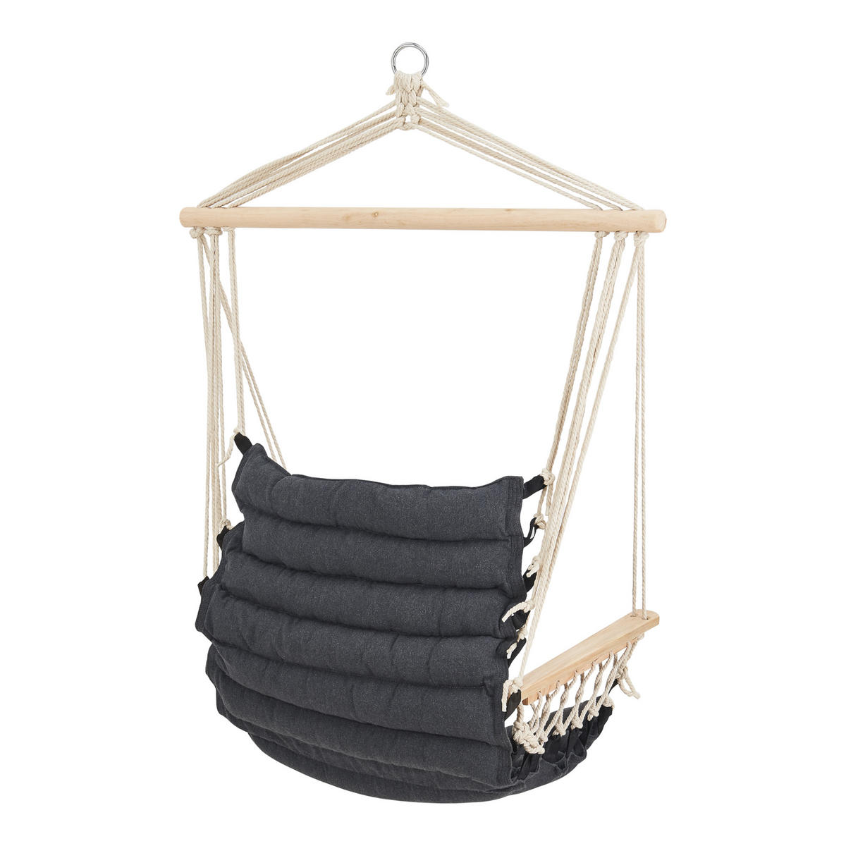 HÄNGESESSEL Bariloche - Dunkelgrau, Textil (55/140/45cm) - [en.casa]
