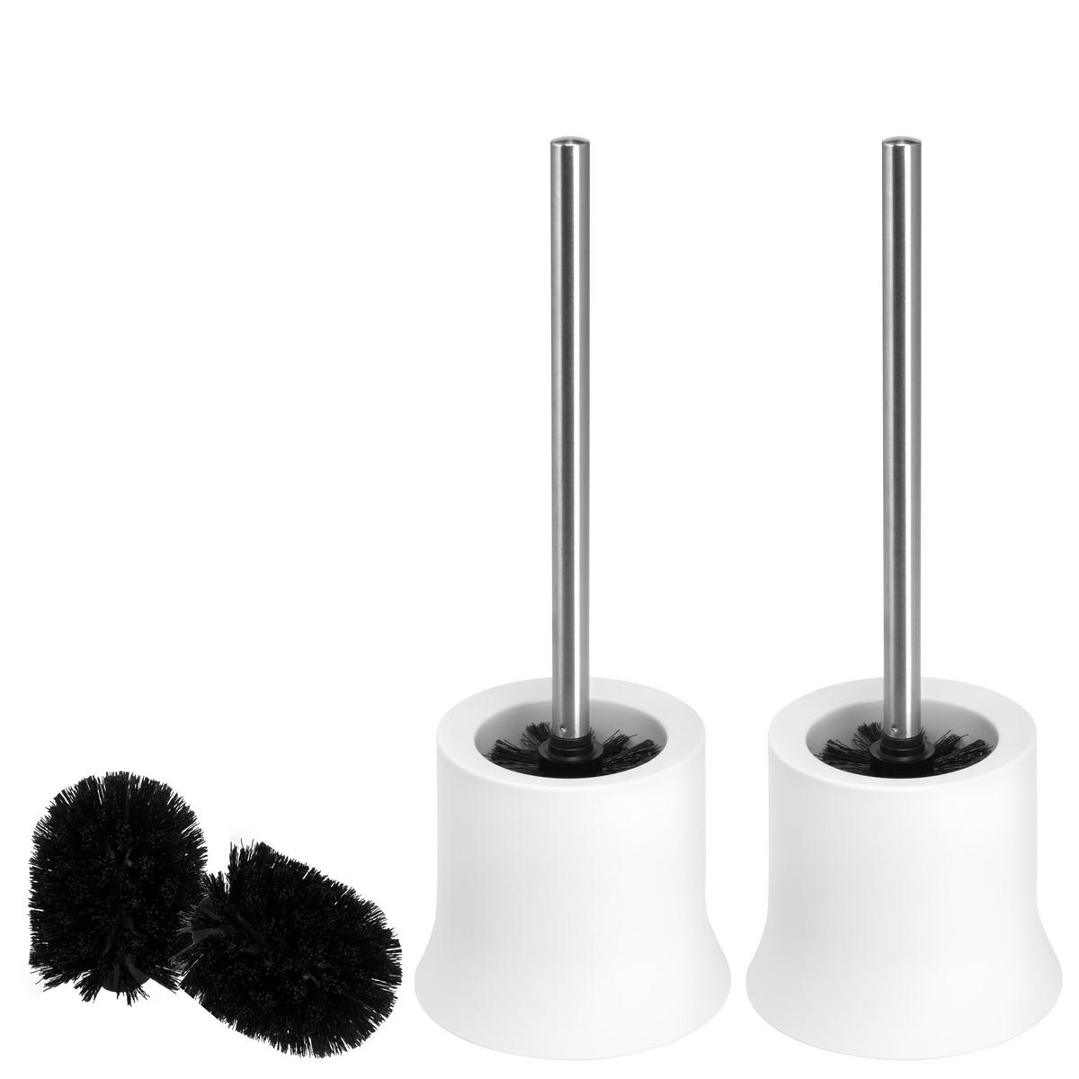 WC-BÜRSTE 2er Set, weiß - Weiß, Kunststoff (13.7/37.5/13.7cm) - bremermann