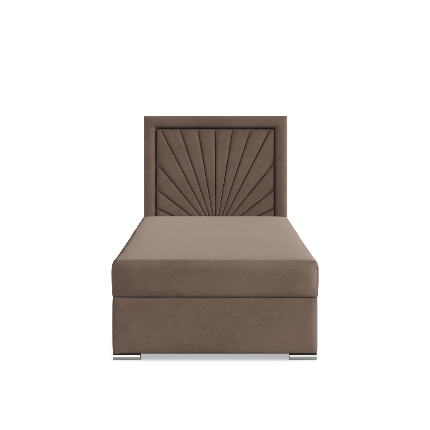 BOXBETT MIT KOPFTEIL 90x200 VICENZA, Braun - Braun, Textil (90/200cm) - Mebligo