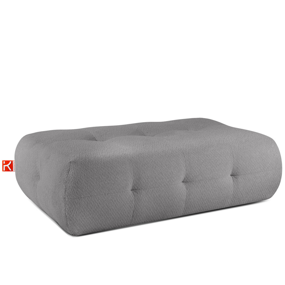 SITZHOCKER ALIGRA, Grau - Grau, Holz/Holzwerkstoff (144/44/95cm) - KONSIMO®