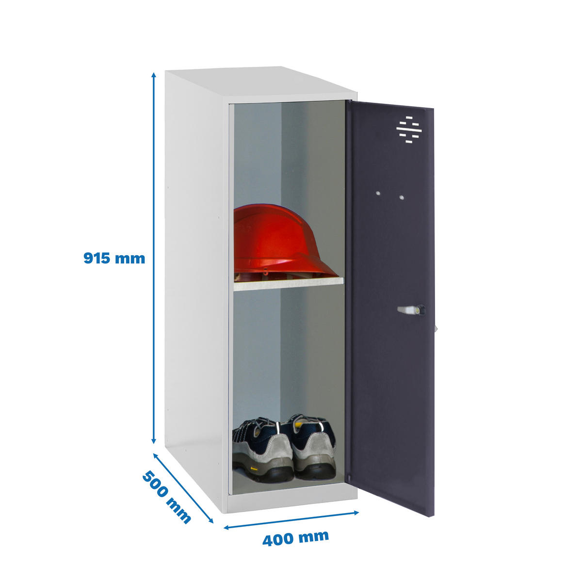 SCHLIESSFACHSCHRANK Amego HxBxT 91,5x40x50 cm 1x Fachboden Ohne Standfüße Anthrazit-Grau - Anthrazit, Metall (40/91.5/50cm) - PROREGAL