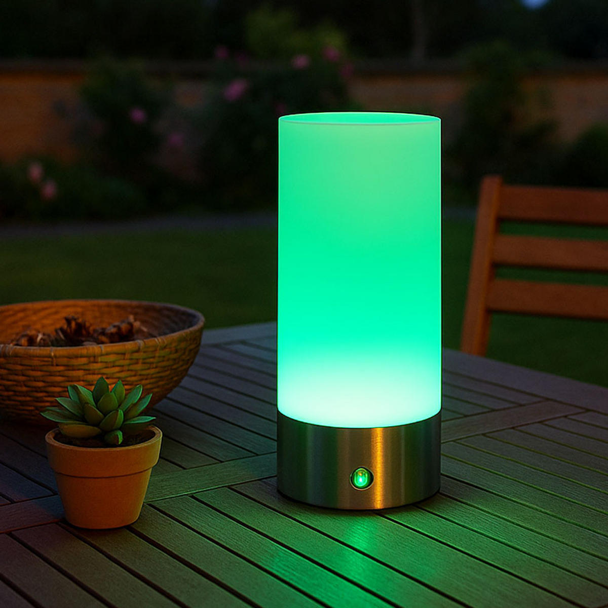 LED TISCHLEUCHTE Opal Weiß - Weiß, Metall (8.8/8.8/19cm) - Globo Lighting