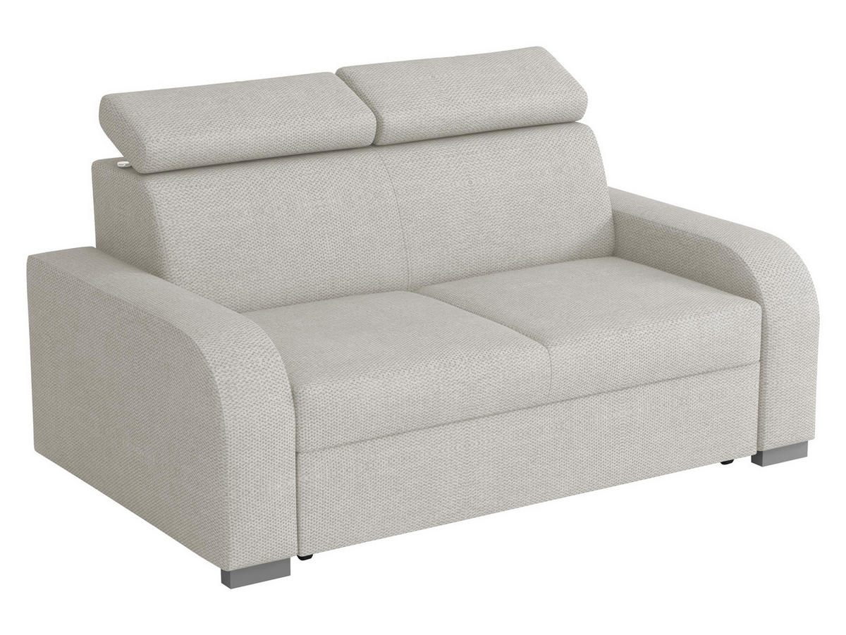 SOFA Oslo 2 - Silberfarben/Hellgrau, Holz/Kunststoff (170/85/100cm) - MIRJAN24