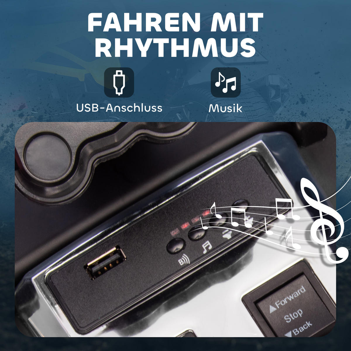 KINDER-ELEKTROQUAD 12V Kinderquad mit 3 Rädern, 2 Geschwindigkeiten, Gelb - Gelb, Kunststoff (113/74/63cm) - AIYAPLAY