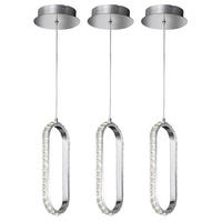 LED HÄNGELEUCHTE HARLEY Chrom Silber - Silberfarben, Metall (33.5/13/150cm)