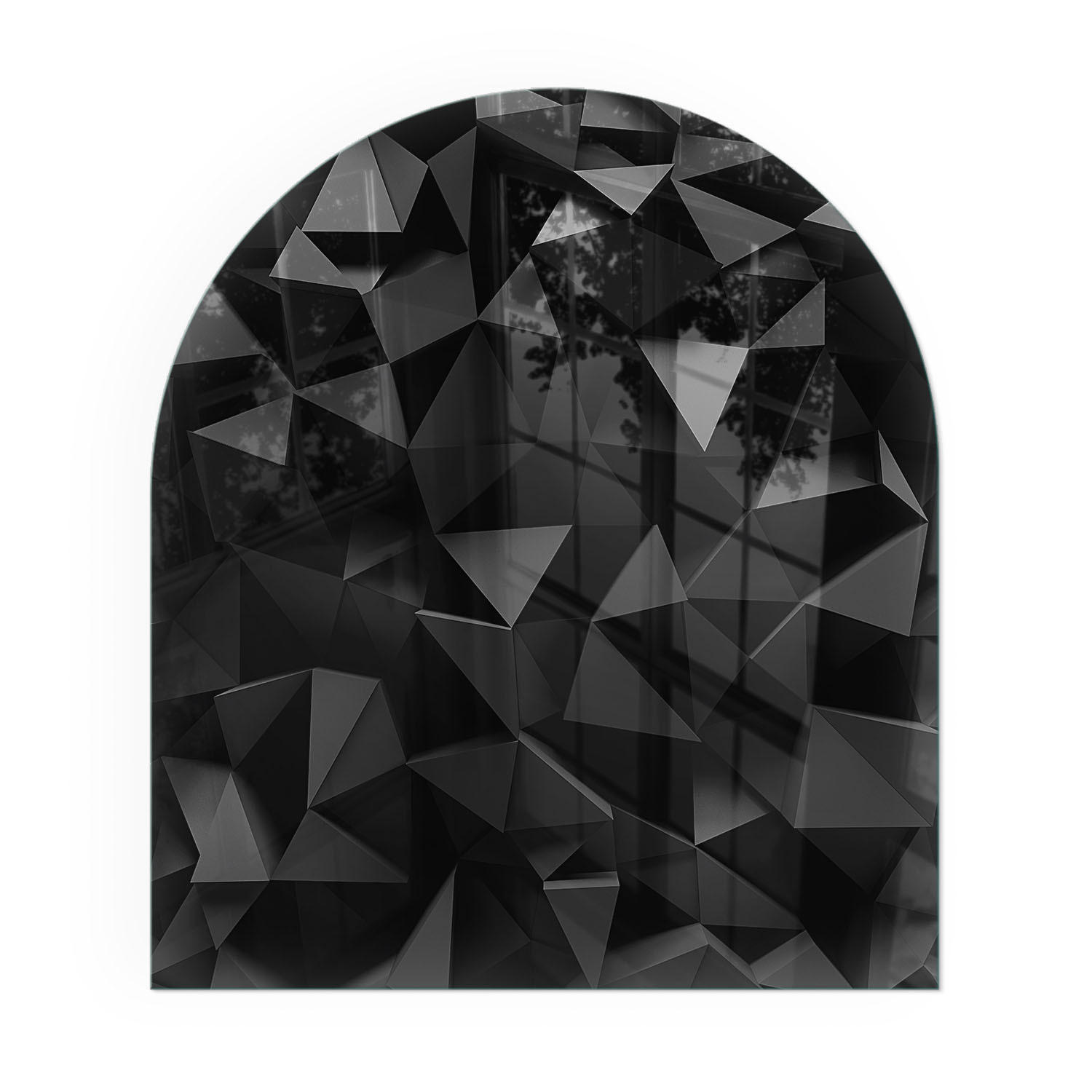 GLASPLATTE für Kamin 80x70 cm - Schwarz, Glas (80/70/0.4cm) - TULUP