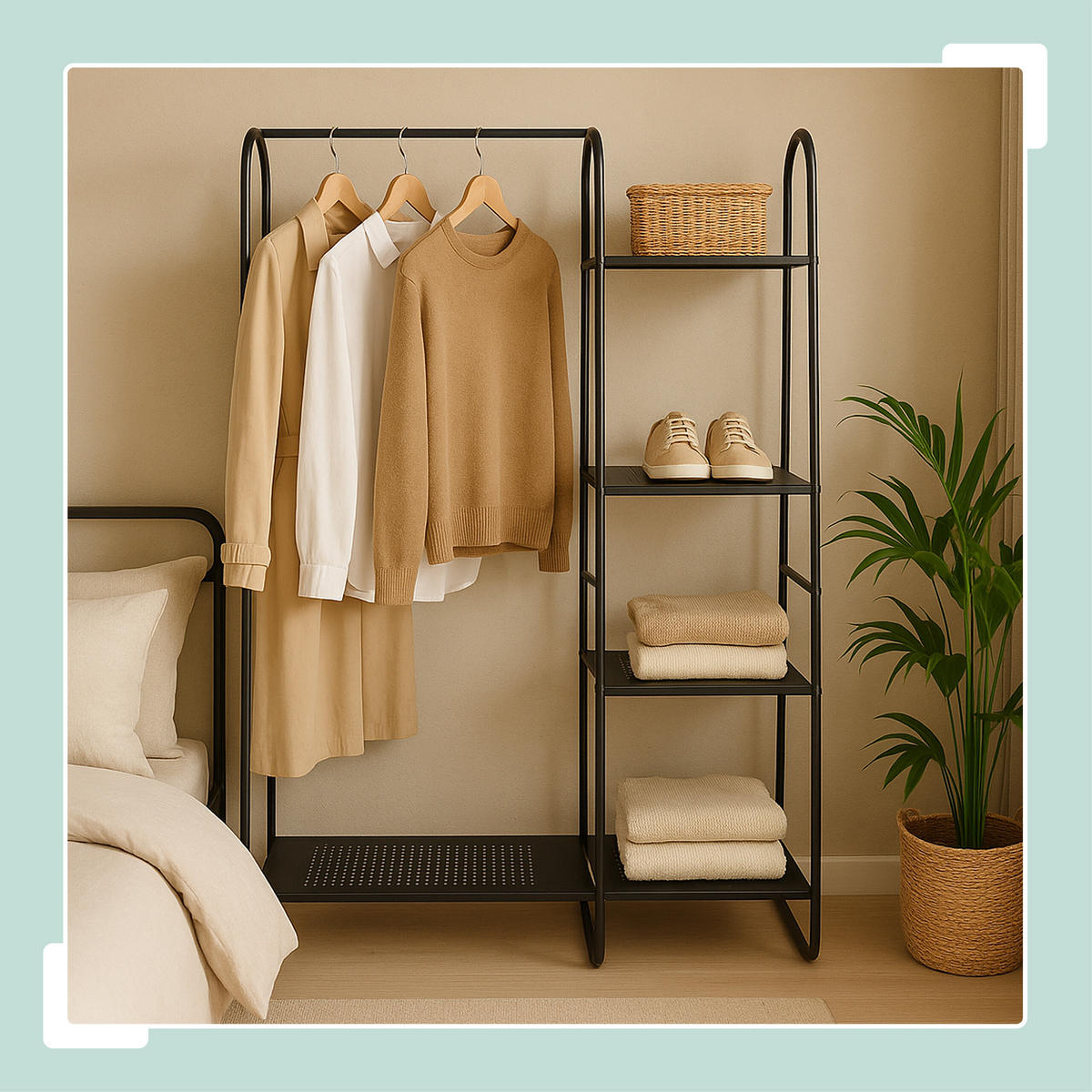 KLEIDERSTÄNDER - Schwarz, Metall (100/150/39cm) - Relaxdays