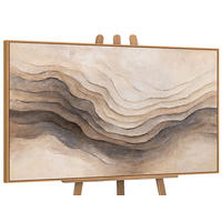 GEMÄLDE Erinnerung der Erde Schattenfugenrahmen Eichefarben 140x100 cm - Eichefarben, Holz (140/100cm) - YS-art gallery