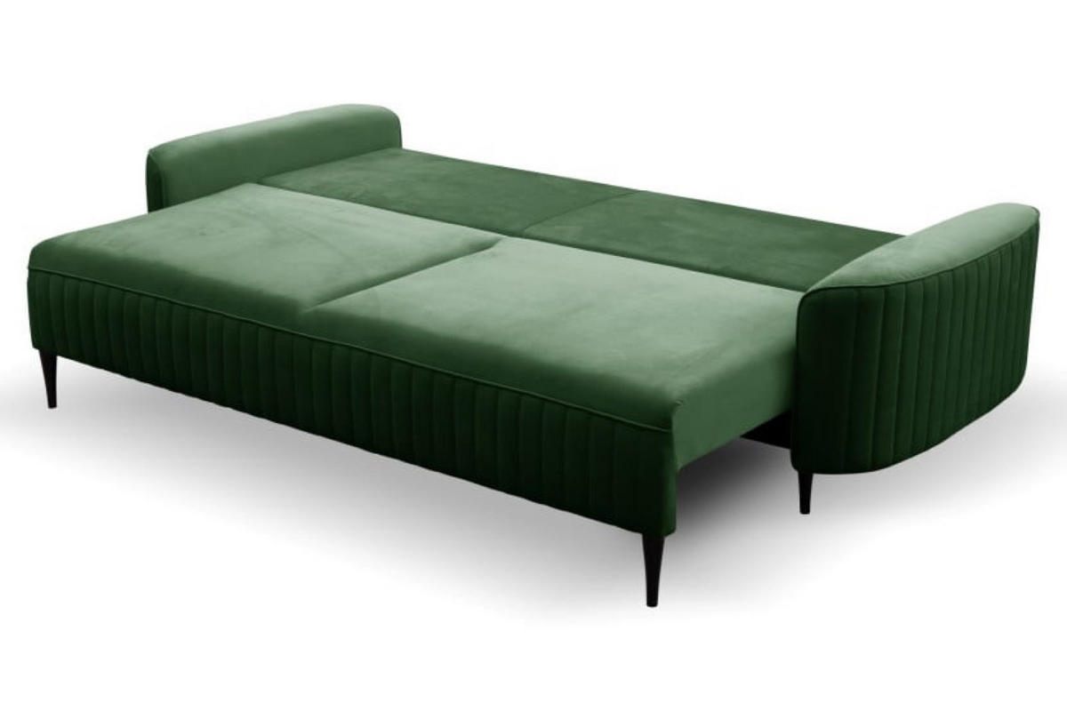 SOFA Butelkowa Grün ANES Ausziehbar Drei-Sitzer - Grün, Textil (244/92/102cm) - Sepro Meble