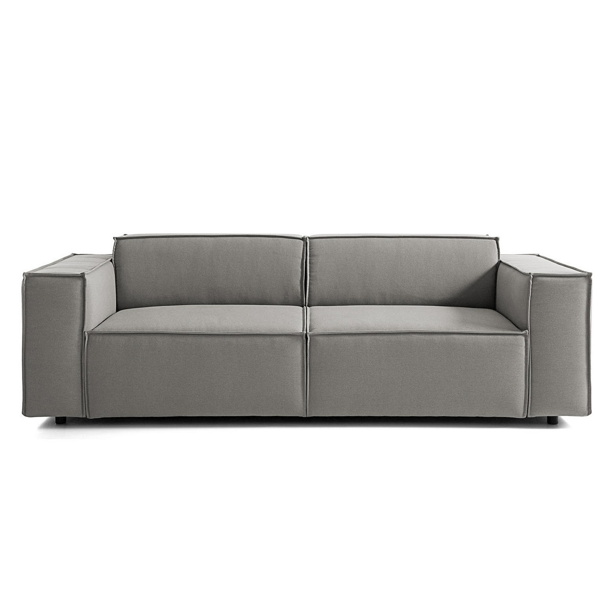 2,5-SITZER SOFA - Graubraun, Textil (223/70/96cm) - home24