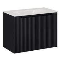 WASCHTISCH Newport-56 - Schwarz, Holzwerkstoff (81/59/40cm) - Lomado