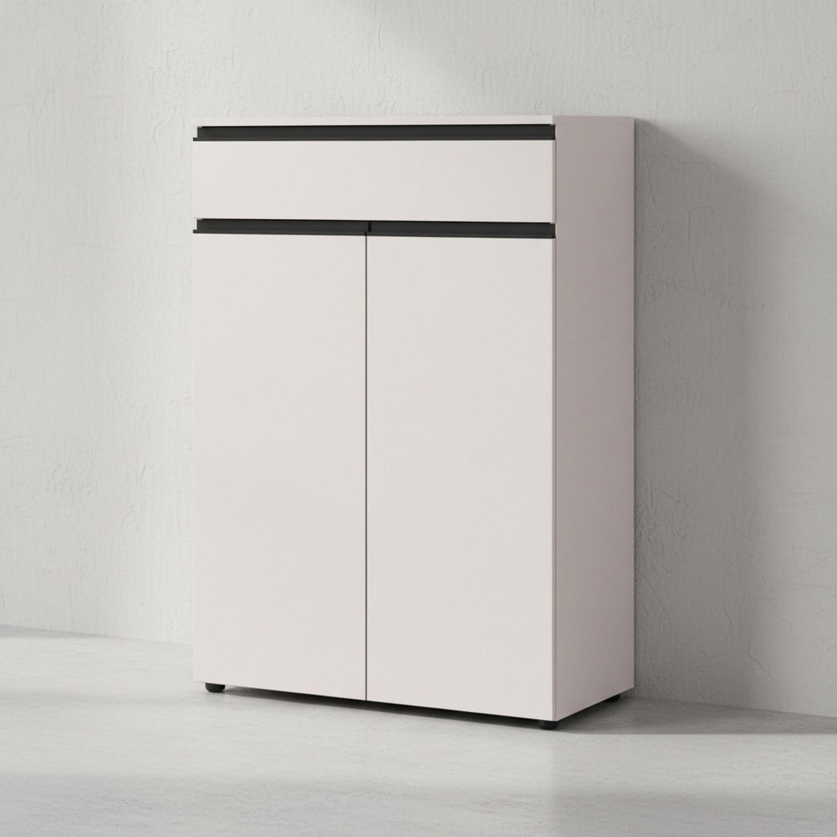 AKTENSCHRANK mit Schublade Soft-Close 81x120x40 cm Greige - Beige, Holzwerkstoff (81/120/40cm) - KADIMA DESIGN