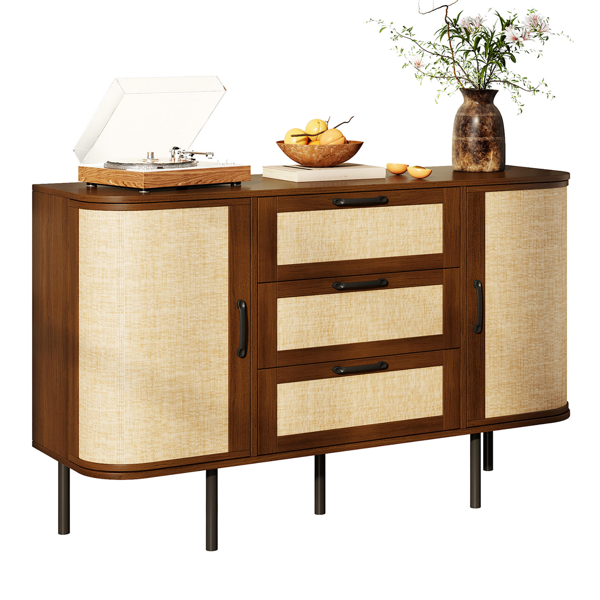 Flieks Sideboard Walnuss 120x82x40 cm