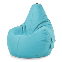 SITZSACK Lounge Chair "Cozy" 80x70x90cm - Türkis, Textil (70/90/80cm) - Green Bean