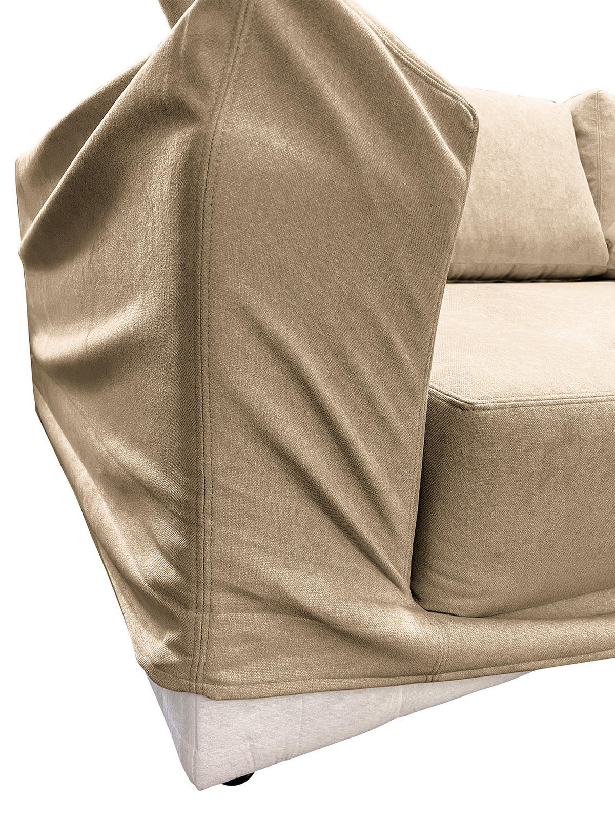 WECHSELBEZUG für Bigsofa - Webstoff - Beige, Textil (60/40cm) - home24