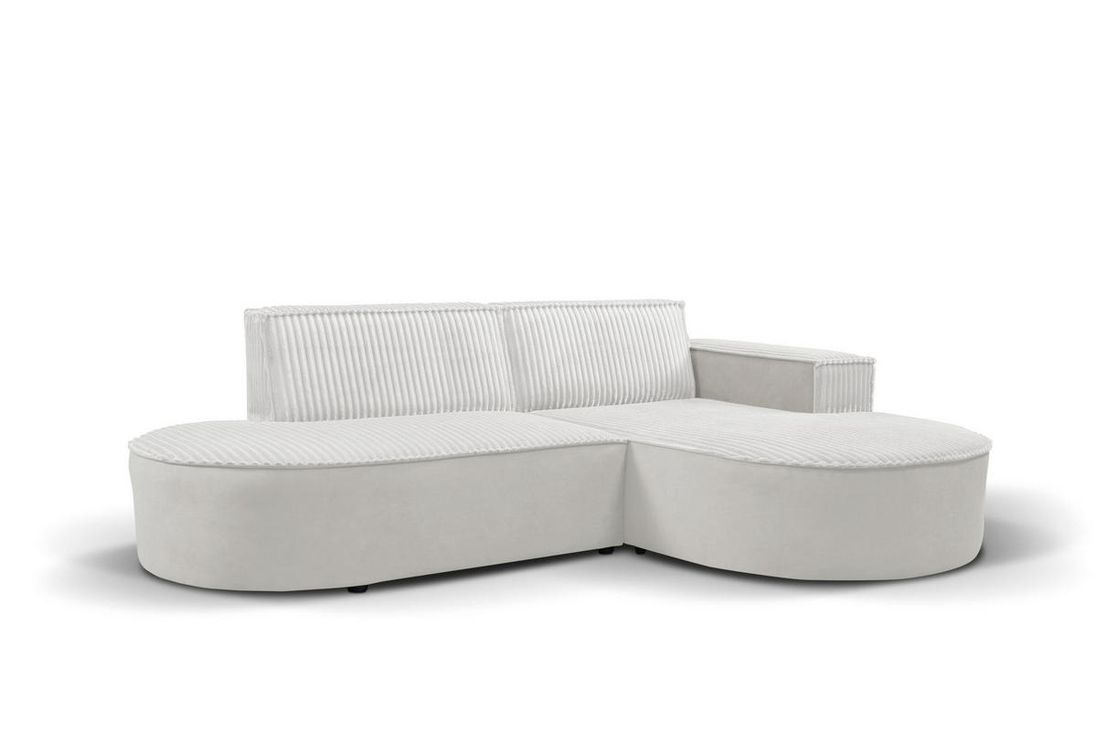 ECKSOFA L-förmiges Modena Soft Ecru Rechts - Ecru, Holz (236/165cm) - Kaiser Möbel