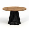 ESSTISCH runder ausziehbarer Tisch für Esszimmer DOVER 90 / 190 cm, Farbe: Eiche Wotan / Schwarz - Eiche Wotan/Schwarz, Holz (190/90/77cm) - Dekori_Interiors