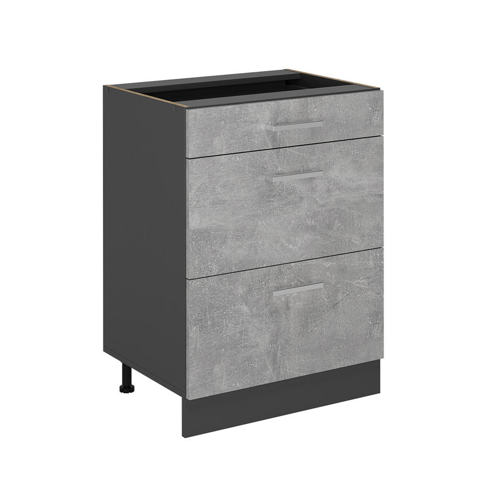 Anthrazit/Grau, Holzwerkstoff (60/81.6/46cm) - Vicco