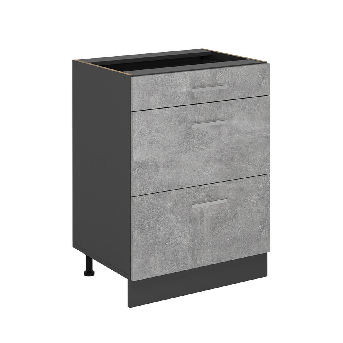 Anthrazit/Grau, Holzwerkstoff (60/81.6/46cm) - Vicco