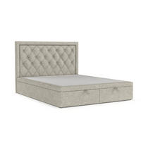 POLSTERBETT Nicobar mit Stauraum 180/200 cm Beige im Alta Stoff - Beige/Schwarz, Holz/Holzwerkstoff (180/200cm) - AltaBeds