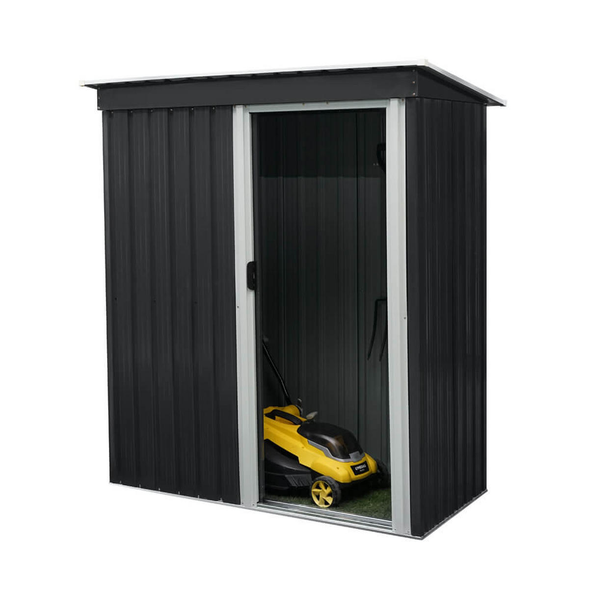 GERÄTESCHUPPEN BOHIO - Größe: XS - Anthrazit, Metall (163/182/89cm) - Home Deluxe