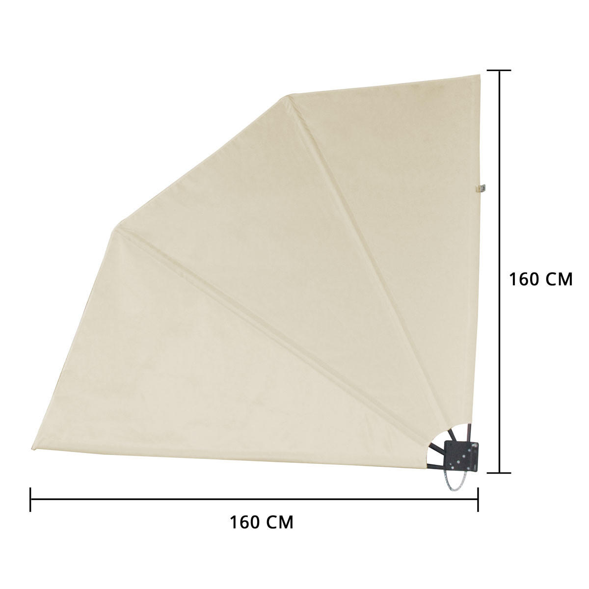 BALKONFÄCHER 160x160 Beige - Beige, Textil (160/160cm) - SVITA