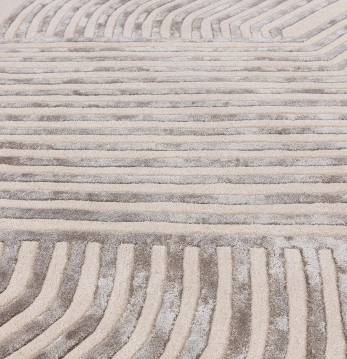 TEPPICH modern handgetuftet Wolle ACME Beige 160 x 230 cm - Beige, Naturmaterialien (160/230cm) - Novatrend