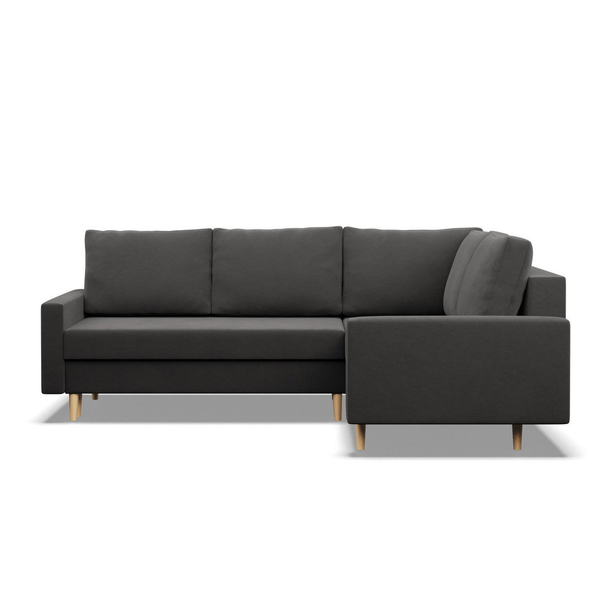 ECKSOFA LINKS MIT SCHLAFFUNKTION BLANK, Grau - Grau, Textil (223/175cm) - Mebligo