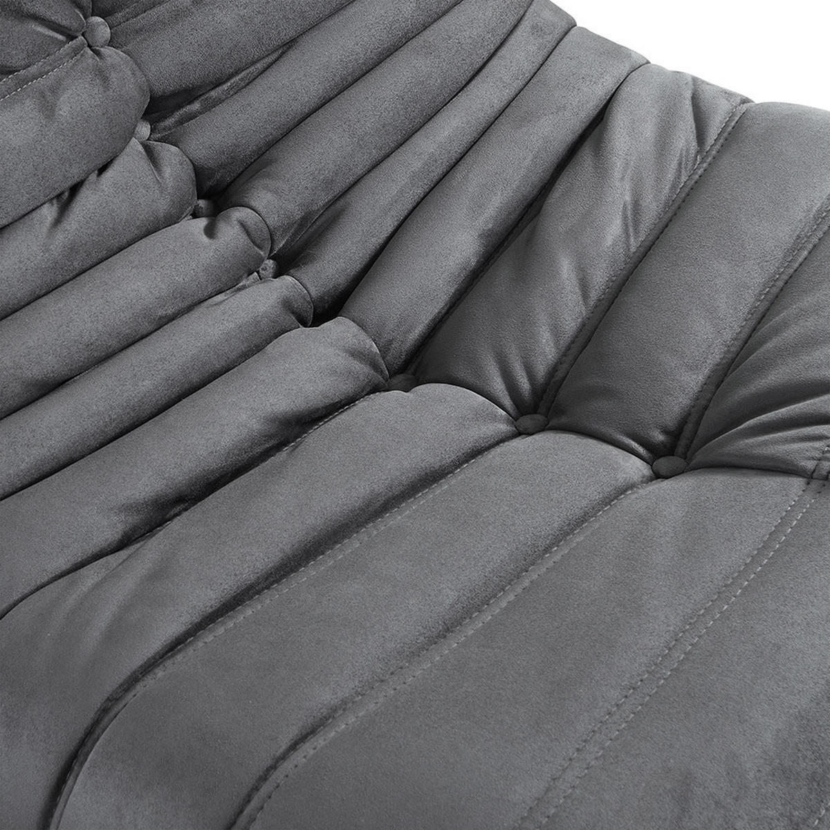 RELAXSESSEL mit Hocker CHILL - Anthrazit - Anthrazit, Kunststoff (102/70/87cm) - Home Deluxe