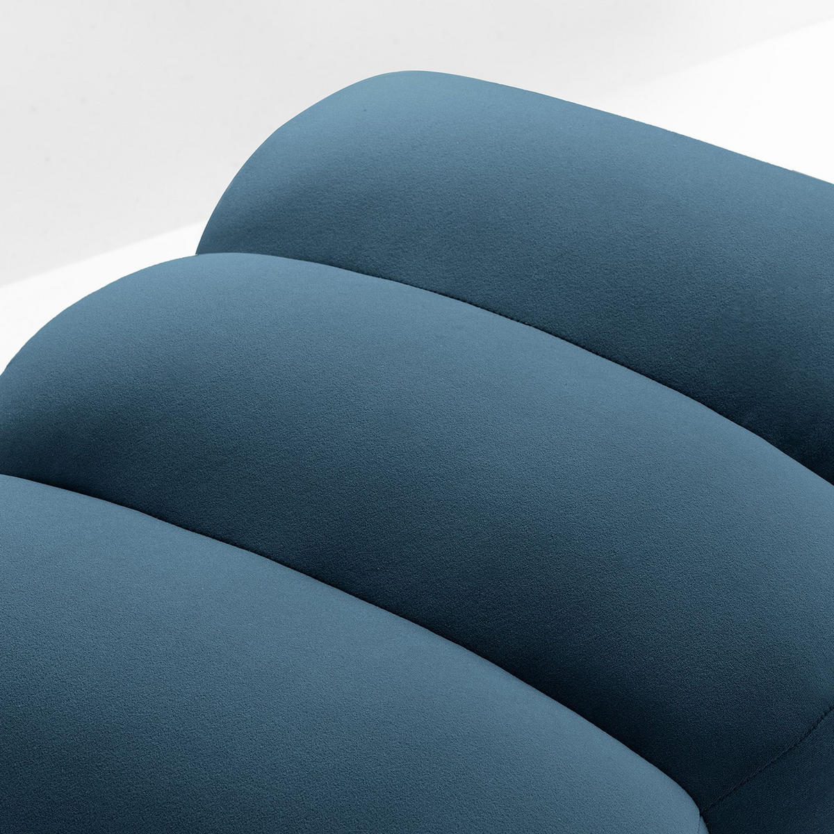 SITZHOCKER Polsterhocker PECCO, Veloursstoff - Blau/Goldfarben, Holz/Textil (120/50/50cm) - KONSIMO®