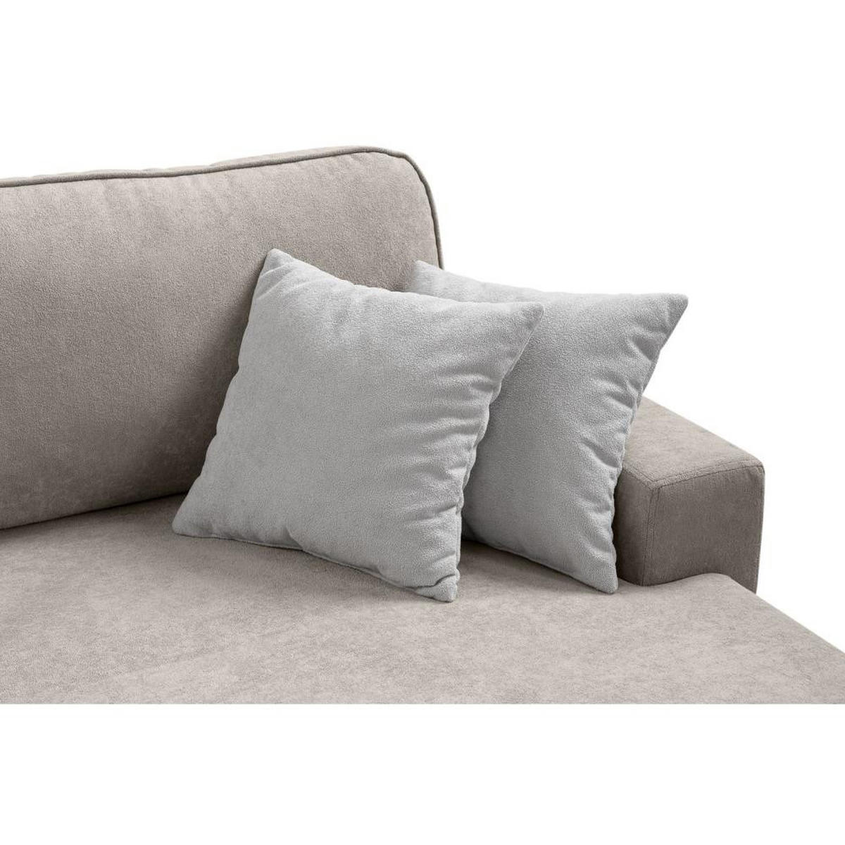 ECKSCHLAFSOFA Gavi cappuccino velours rechts - Cappuccino, Textil (269/171cm) - Beautysofa