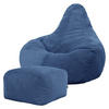 SITZSACK Dalton mit Hocker - Blau, Textil (90/73/84cm) - icon