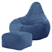 SITZSACK Dalton mit Hocker - Blau, Textil (90/73/84cm) - icon