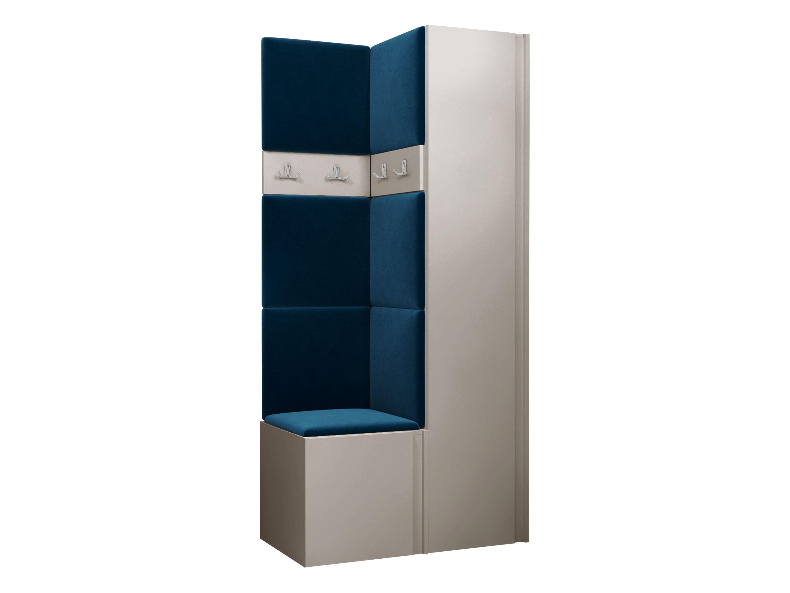 GARDEROBEN-SET Orion XXIV - Kaschmir/Blau, Holzwerkstoff/Kunststoff (82/186/46cm) - MIRJAN24