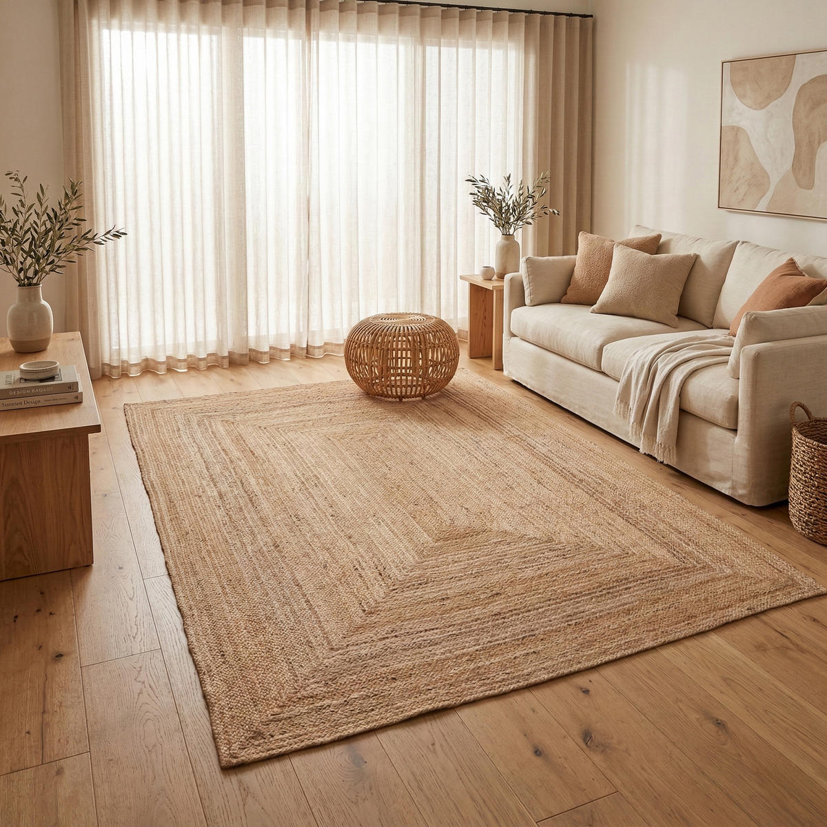 JUTETEPPICH JUTOS 120/170 Beige - Beige, Naturmaterialien (120/170cm) - Consilio Concept