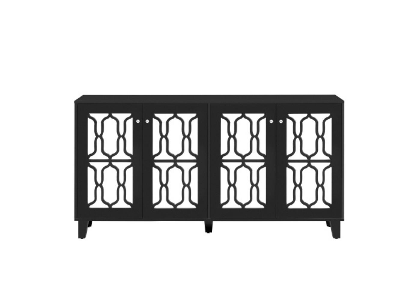SIDEBOARD Black 160/40/84 cm - Schwarz, Holz (160/84/40cm) - Urban Meuble