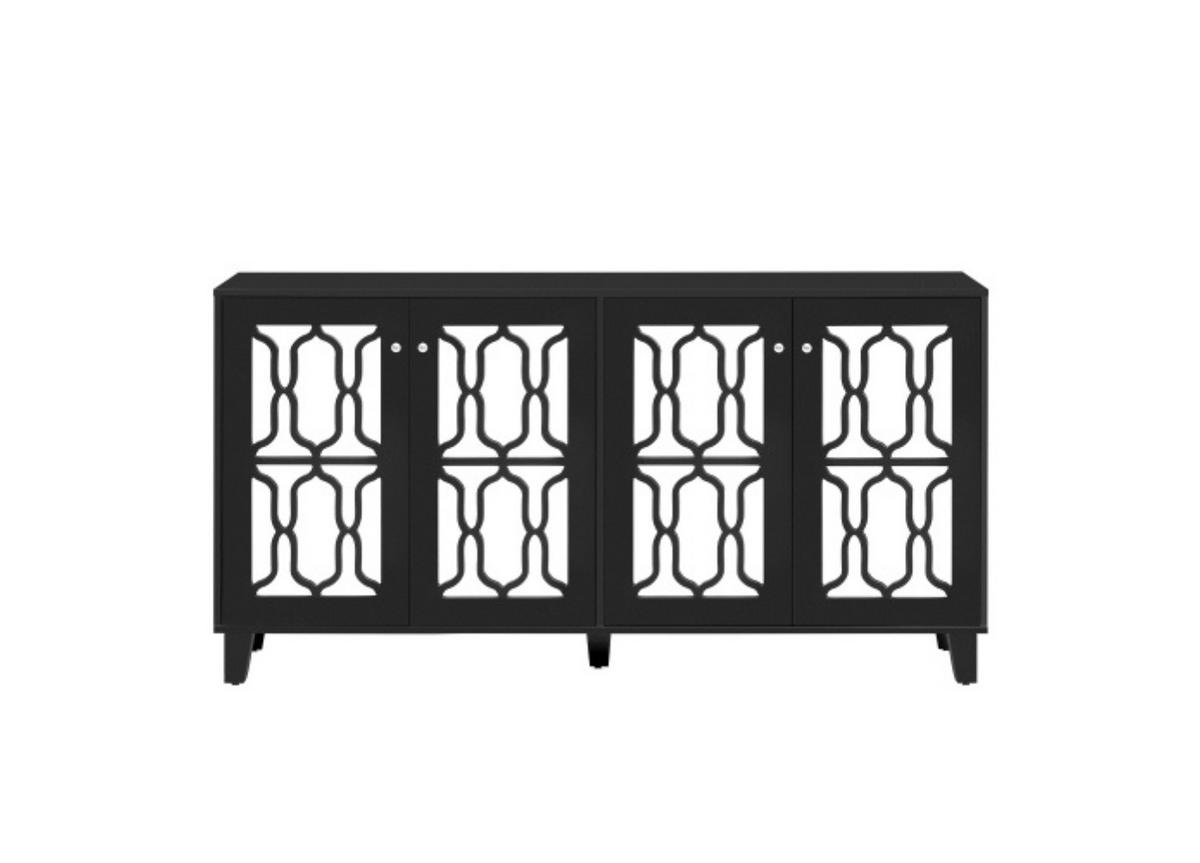 SIDEBOARD Black 160/40/84 cm - Schwarz, Holz (160/84/40cm) - Urban Meuble