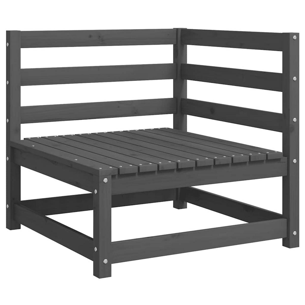 GARTENSOFA XYNAE 70/67/70 cm （2-SITZER） - Grau, Holz (70/67/70cm) - ZMH