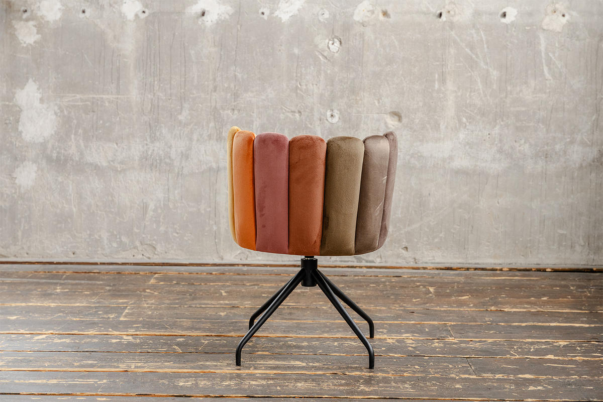 ESSZIMMERSTUHL JADA Braun Velvet Drehbar (360°) - Dunkelbraun/Braun, Kunststoff/Textil (58/79/55cm) - KAWOLA
